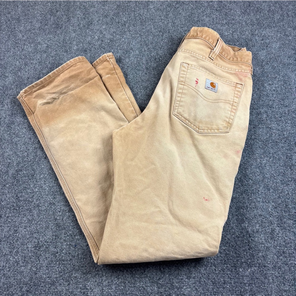 CARHARTT Men’s Relaxed Fit Dungaree Utility Work Pants WORN size: 34x34